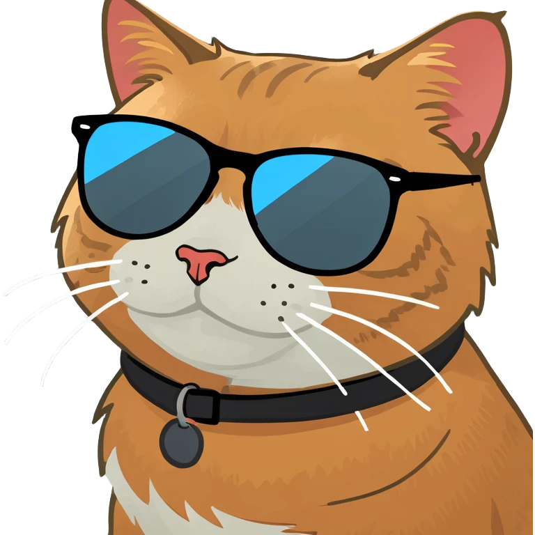 Cat with sunglasses emoji