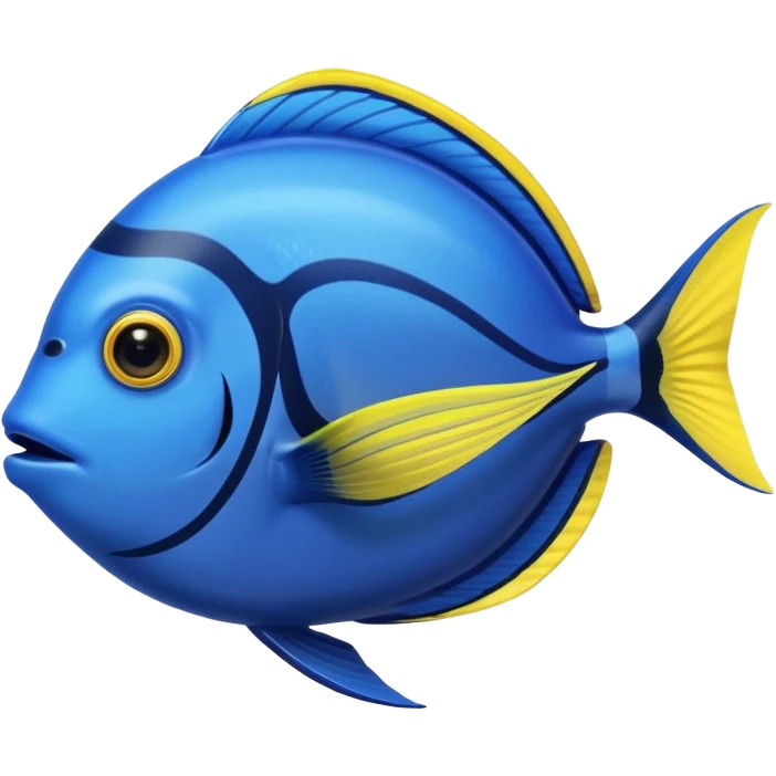 blue tang fish in aquarium emoji