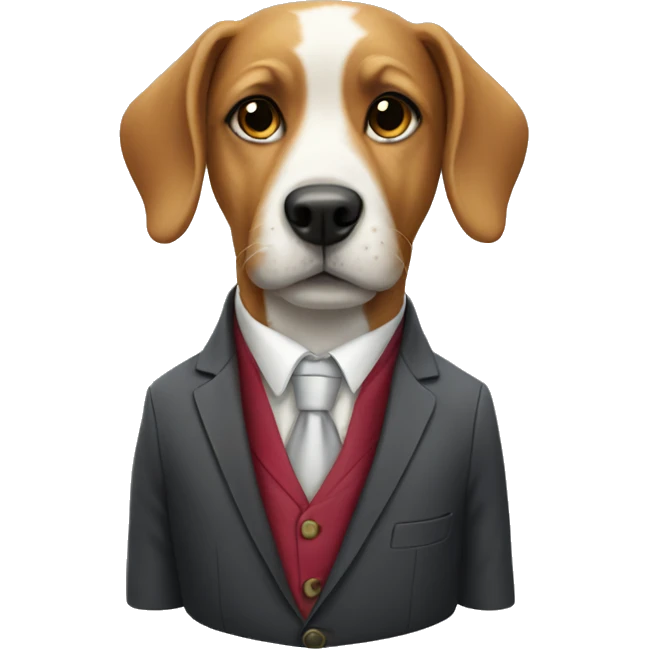 dog wearing a suit  emoji