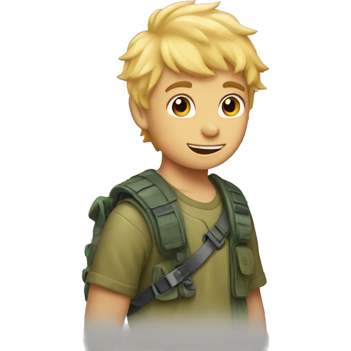 Boy blond hair dinosaur  emoji
