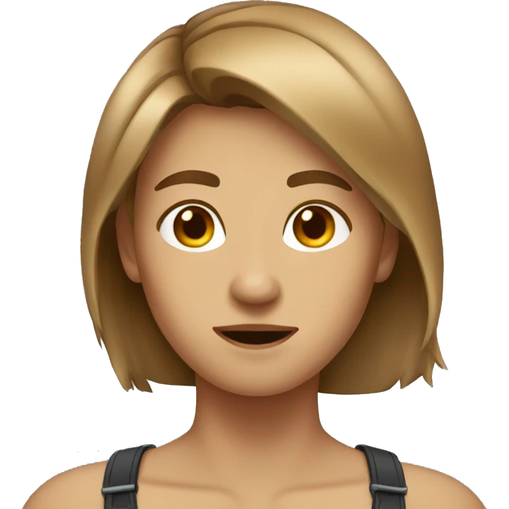 light brown hair angr emoji