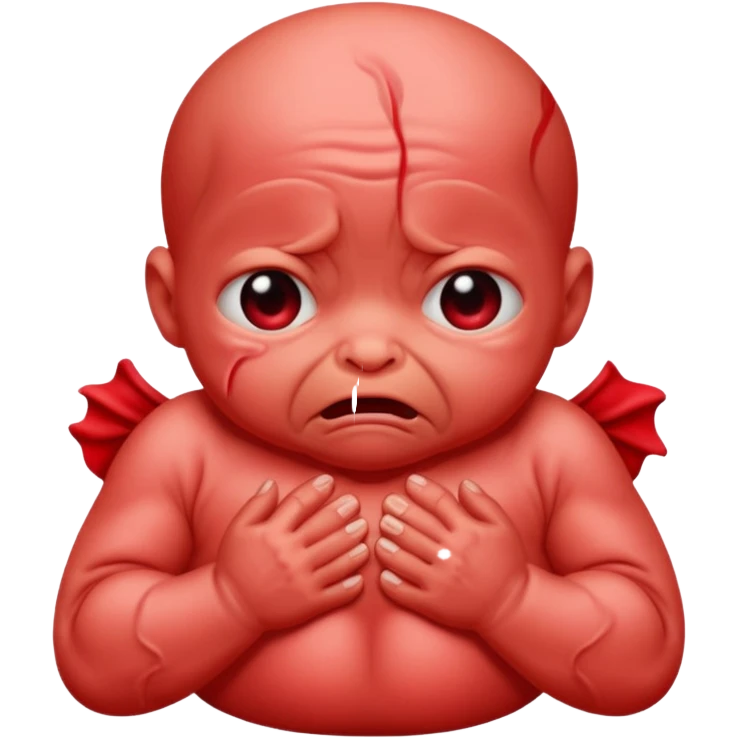 red mutant baby emoji