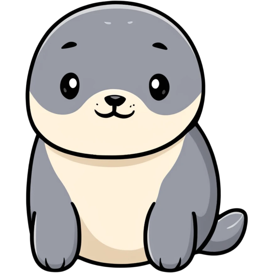 cute cartoon seal emoji