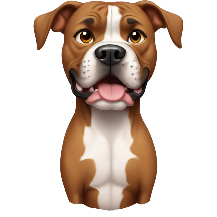 Pitbull boxer cartoon emoji