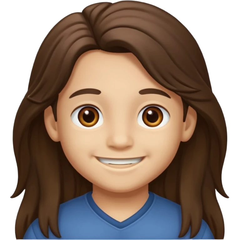 Niño con pelo largo emoji