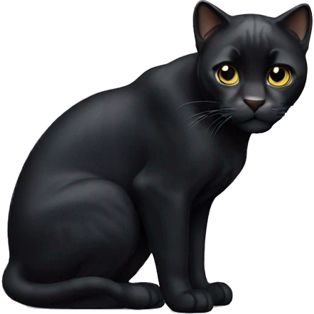 cat black panther emoji