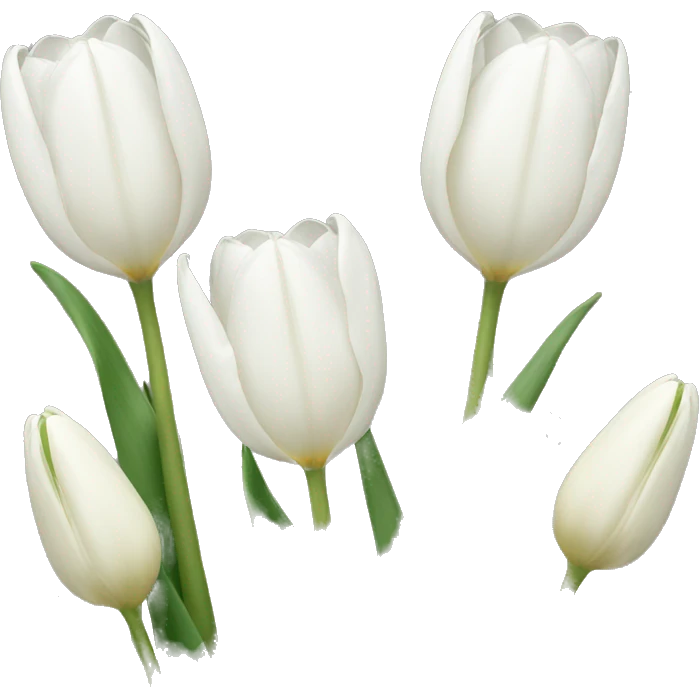 White tulips  emoji
