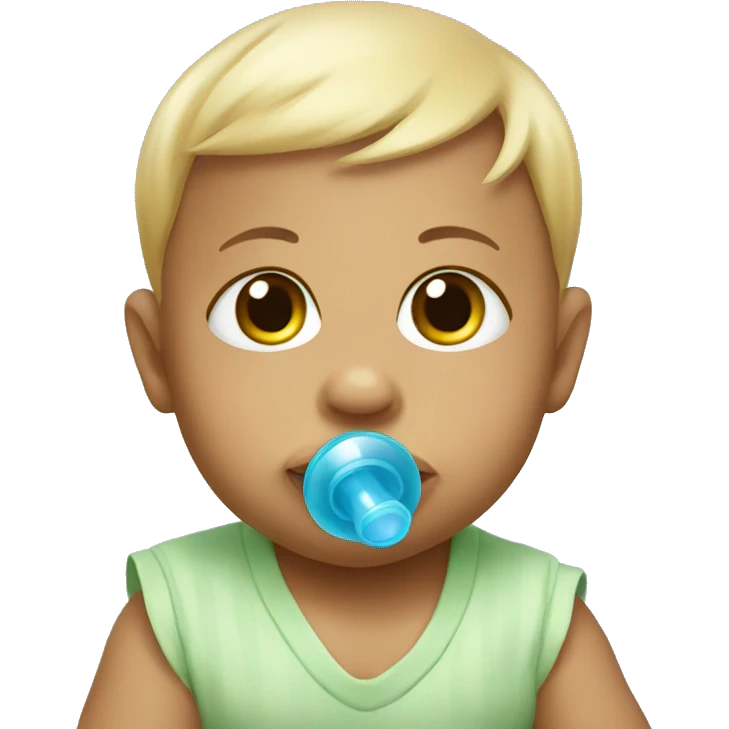 Baby with a pacifier  emoji
