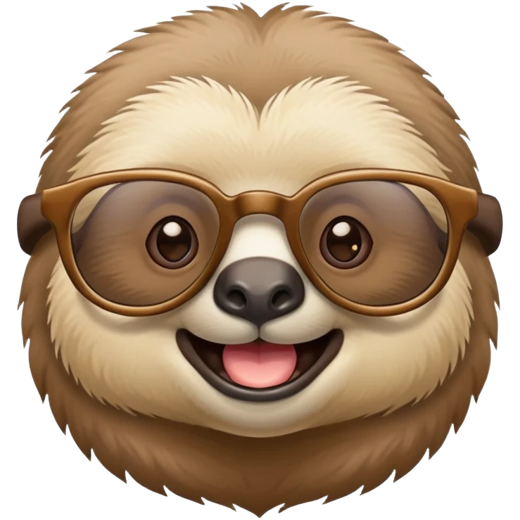 sloth with glasses emoji