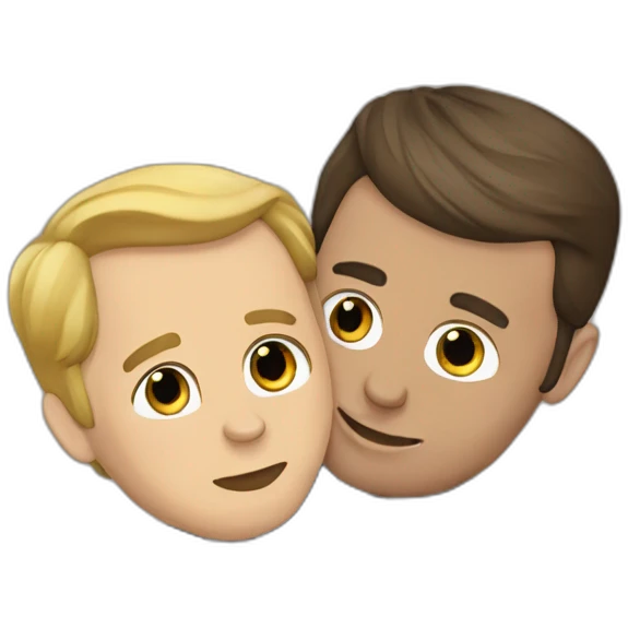 macron and poutine hugging emoji