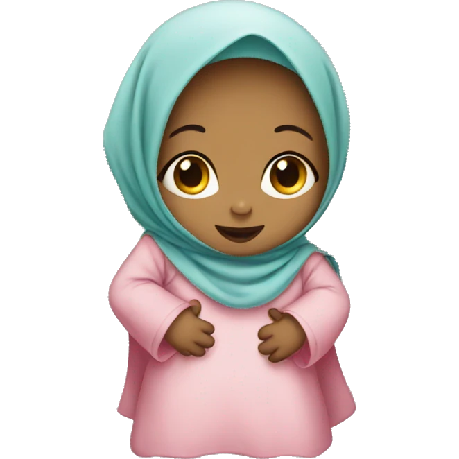 Baby wearing a hijab emoji