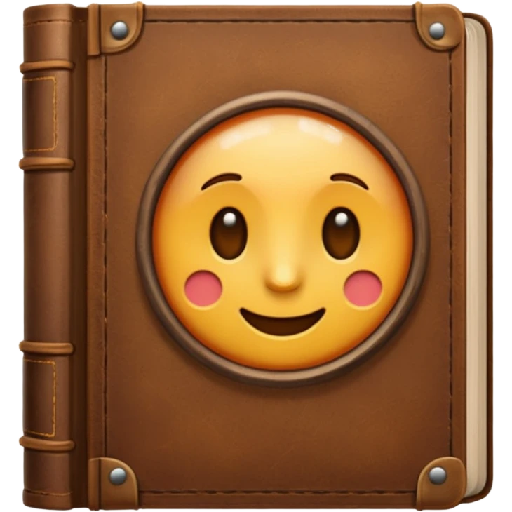 Book in brown binding emoji