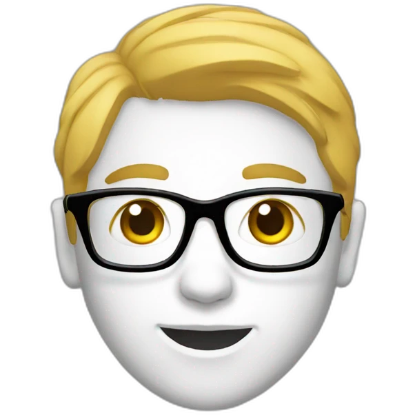 white student with glasses emoji