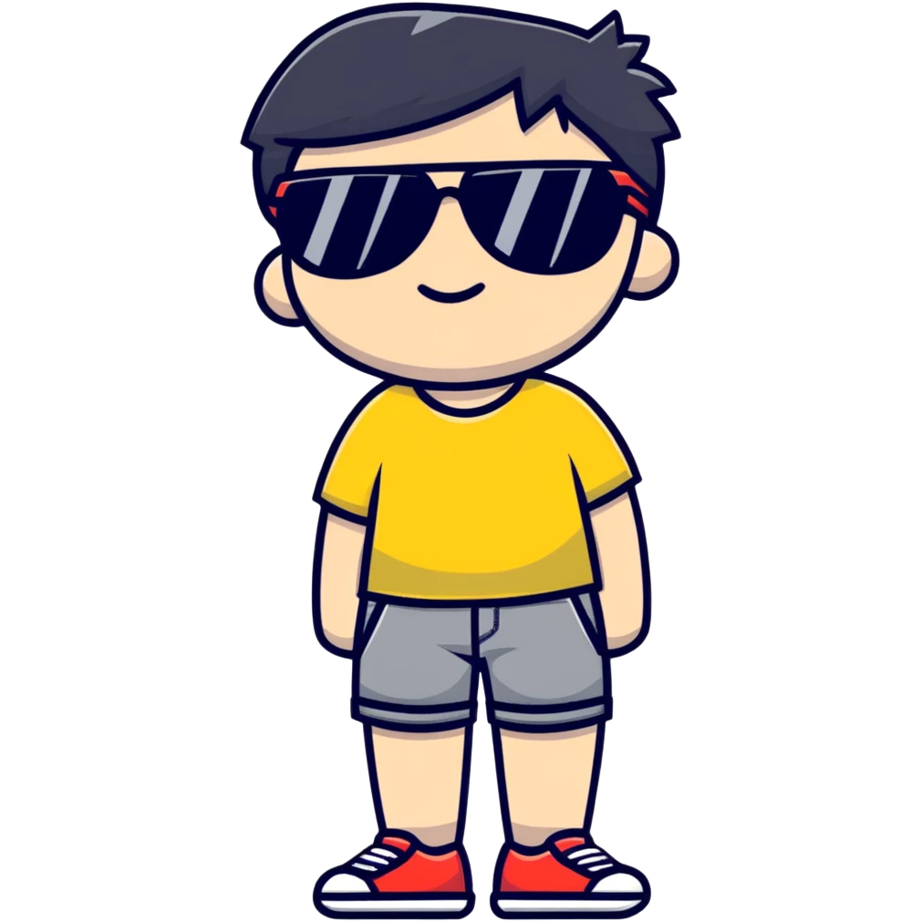 tropical bermuda shorts and fashionable sunglasses for summer emoji