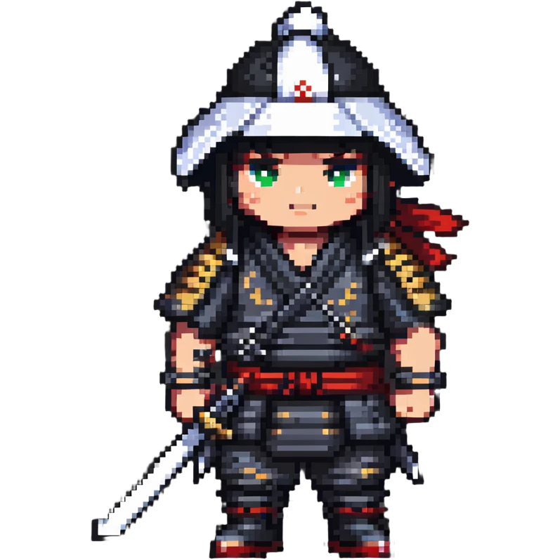 modern wandering samurai with urban gear emoji