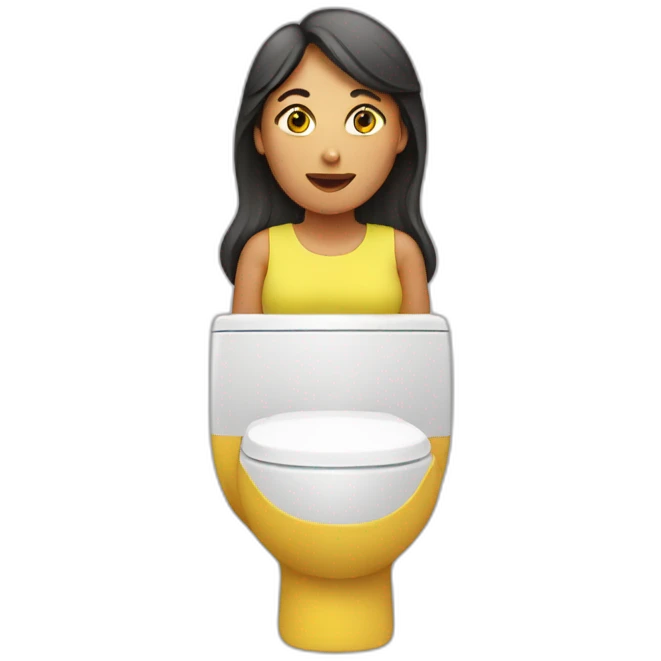 Mujer en wc emoji