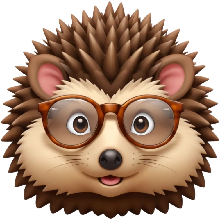 hedgehog with glasses emoji