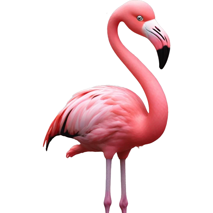 Flamingo with hearts ￼ emoji