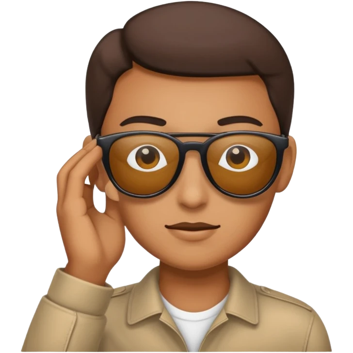 Peering over sunglasses emoji