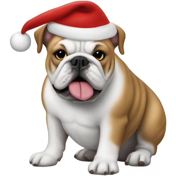 Bulldog is Christmas Jammie’s  emoji