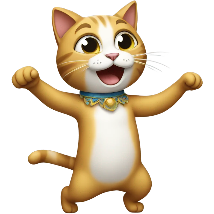 Make a emoji of a cat dancing  emoji