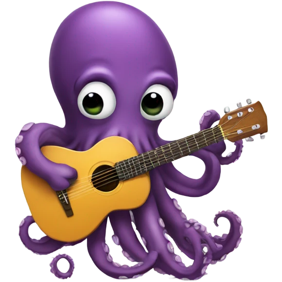 Octopus playing guitar  emoji