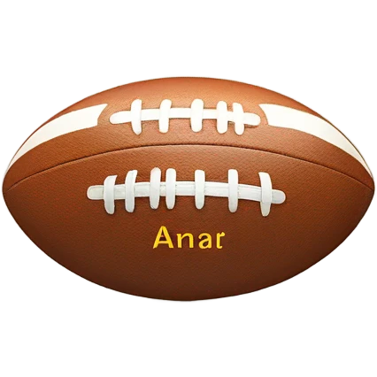Rugby ball flat emoji