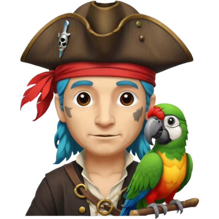 pirate and parrot emoji