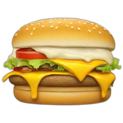 donald trump eating cheeseburger emoji