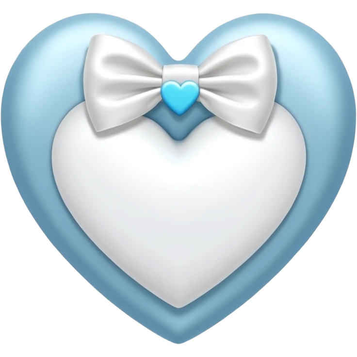 white heart with a white bow on it emoji