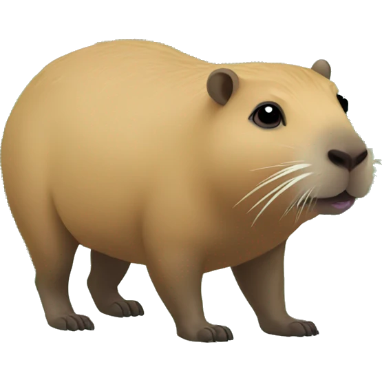Capybara planting monstera emoji