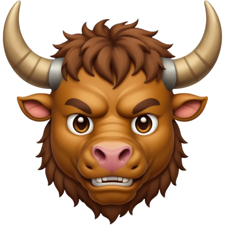 An emoji of a Cretan Minotaur. It has the body of a man and the head of a bull. emoji