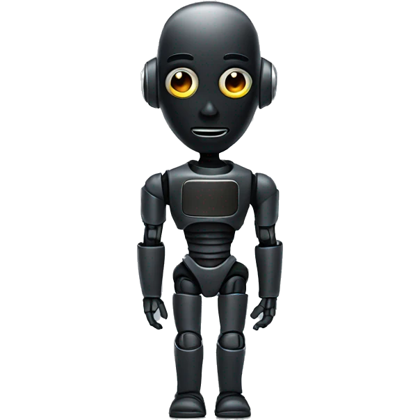 Black robot emoji