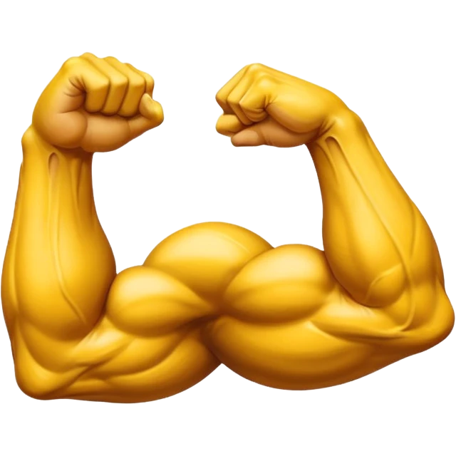 Brazo izquierdo musculoso amarillo emoji