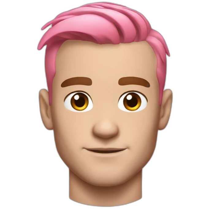 Griezmann shaved pink hair emoji