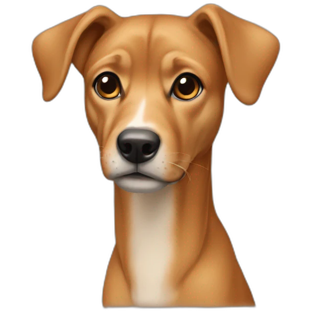 mixed breed caramel long legs emoji