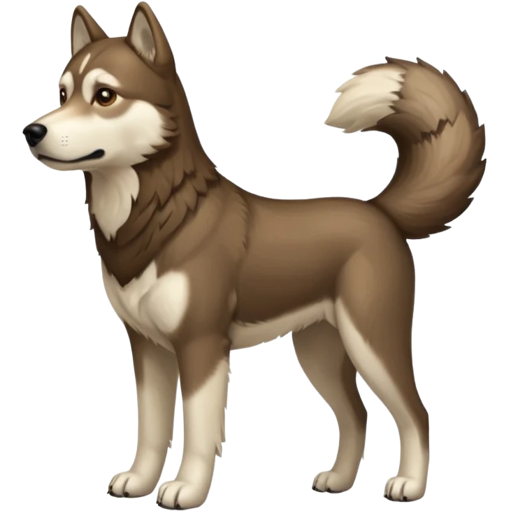 Labrador-Husky-Wolf-hybrid,  full body emoji