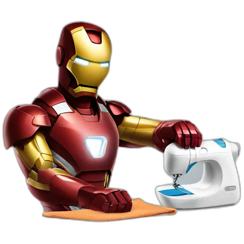 Iron man ironing clothes emoji
