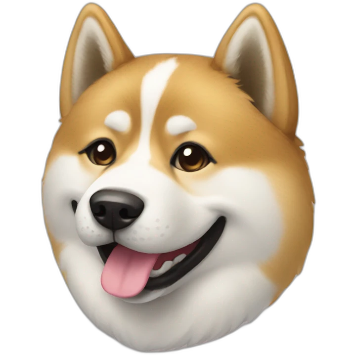 akita smiling emoji