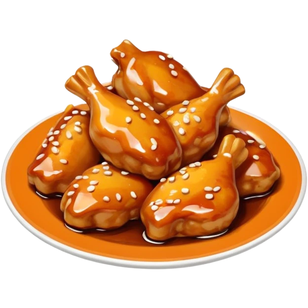 Orange chicken emoji