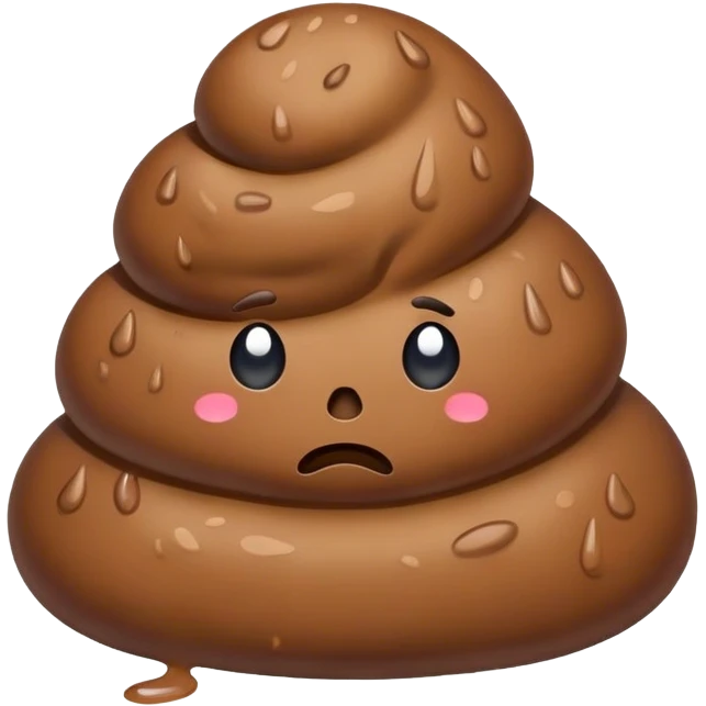 Sad poop emoji