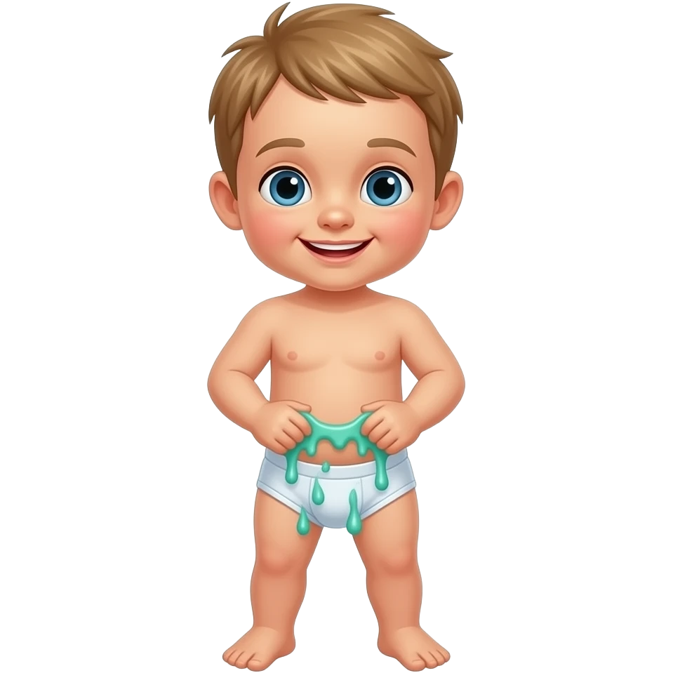 Toodler putting slime into butt hole no underwear just naked emoji