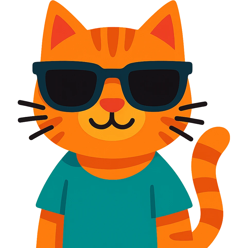 cool cat with sunglasses emoji
