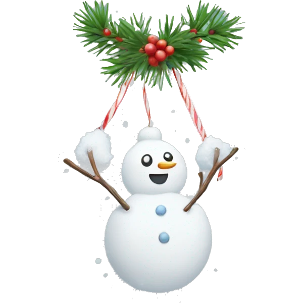 snow and garland emoji