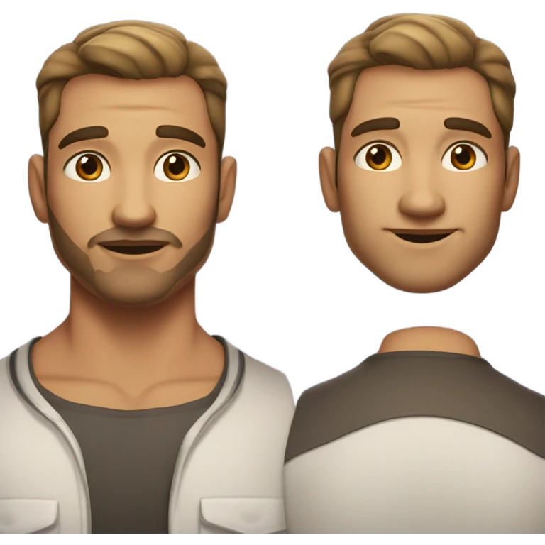 A character with half of the face male and half female emoji