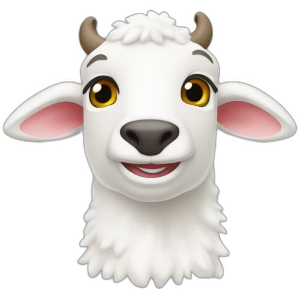 Une chèvre dans une formule 1 emoji