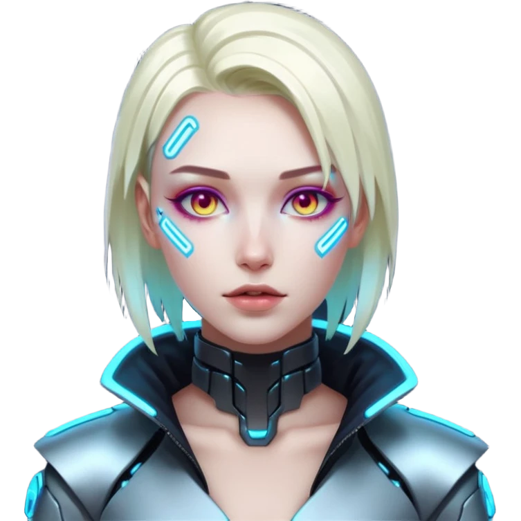 Cyber punk face emoji