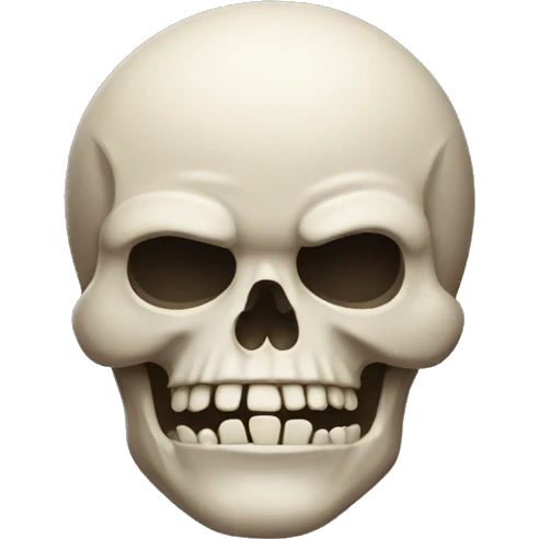 A funny looking skull emoji emoji