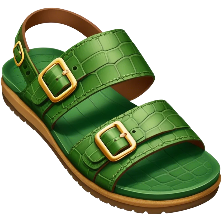 sandal over a croc shoe  emoji