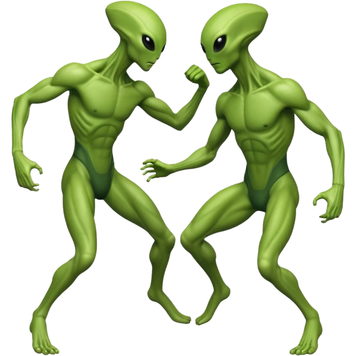 
two alien sparring
 emoji